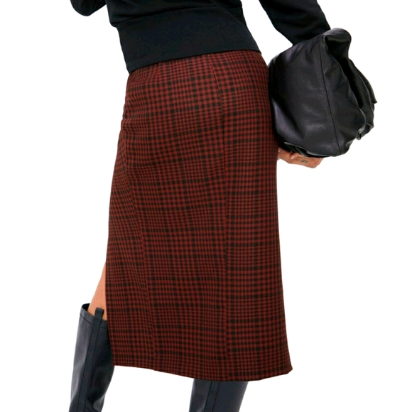 NWTs zara plaid midi skirt - Picture 4 of 6